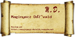 Maginyecz Dévald névjegykártya